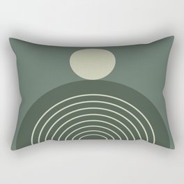 Geometric Lines in Sage Green 27 (Rainbow Abstraction) Rectangular Pillow