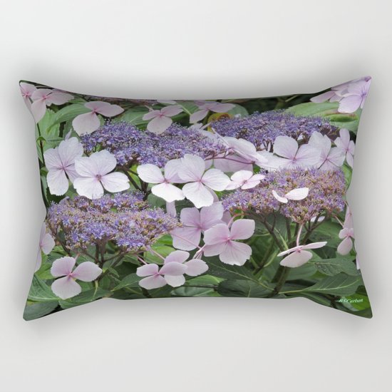 Hydrangea Violet Hues Rectangular Pillow