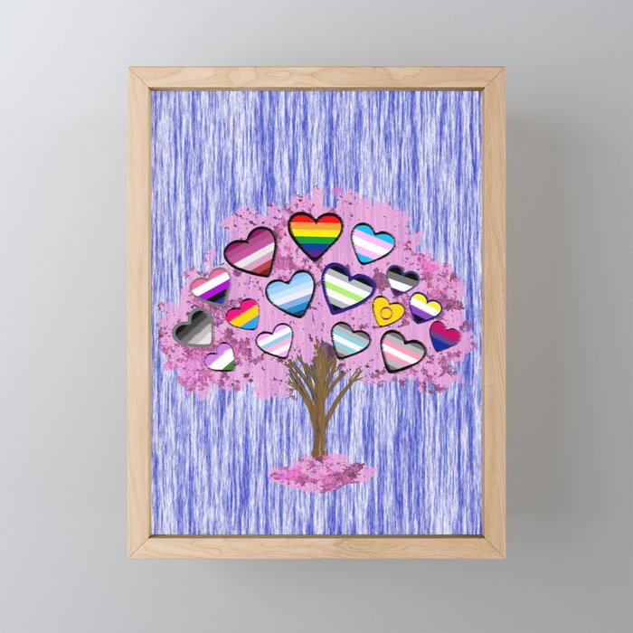 Tree of love Framed Mini Art Print