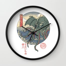 Cthulhu Ukiyo-e Wall Clock
