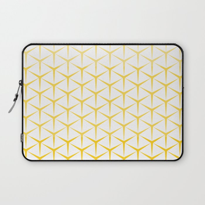 A pattern of three-pointed stars forming a 3D figure Laptop Sleeve