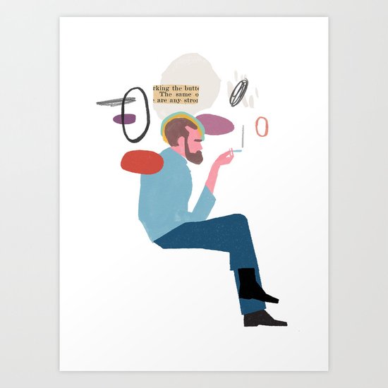 Submission sitting Art Print