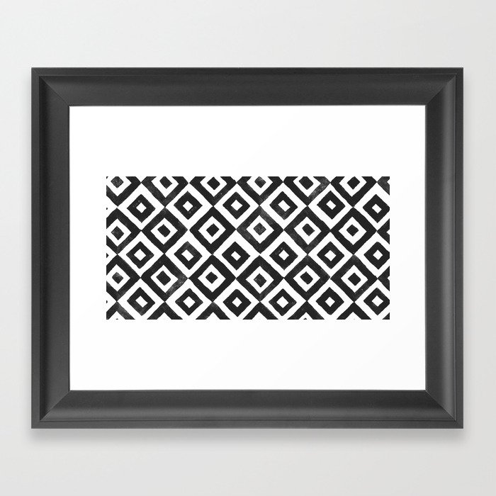 Diamond Checkered Framed Art Print