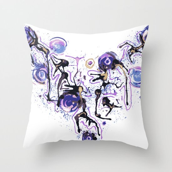 Watercolor Necklace Throw Pillow