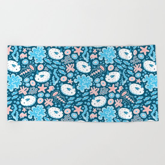 Sea Bunnies Beach Towel