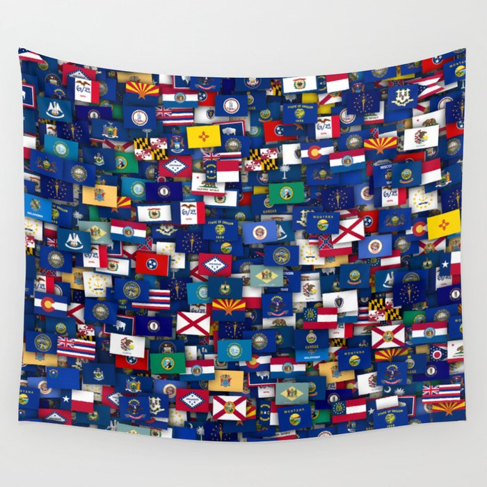 Flags of all US states Wall Tapestry by dima_v  Society6