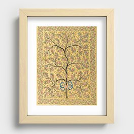 Silk Embroidered Tree Of Life Turkish  Recessed Framed Print
