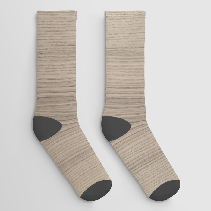 Modern Style Rustic Brown Country Wood Texture Socks