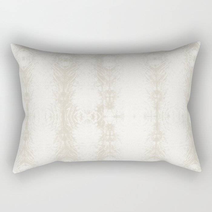 Shibori organic striped - natural beige Rectangular Pillow
