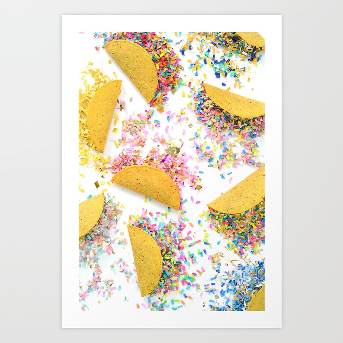 Confetti Tacos Art Print