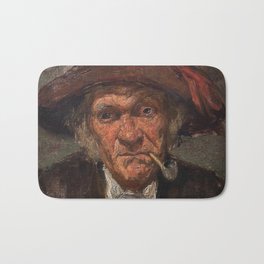 James Whistler - Man Smoking a Pipe Bath Mat