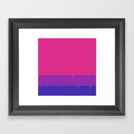 Bisexual Pride LGBTQ Flag Melting Framed Art Print