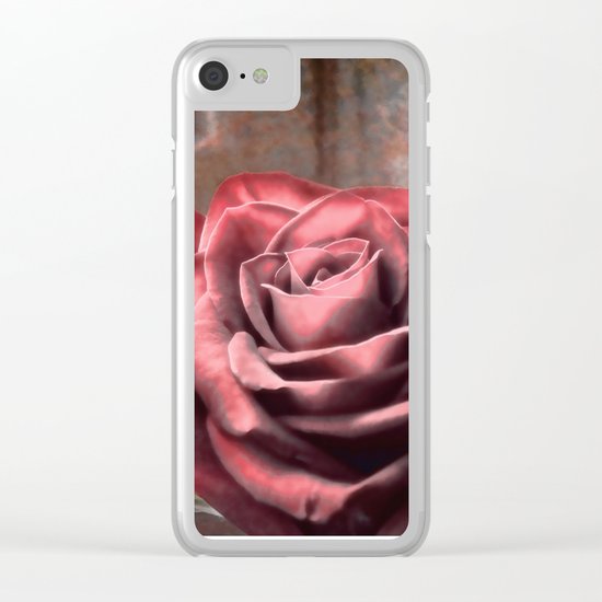 Love Is A Rose Clear iPhone Case