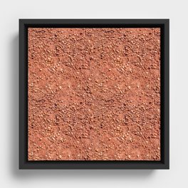 Red ochre sand and pebbles Framed Canvas
