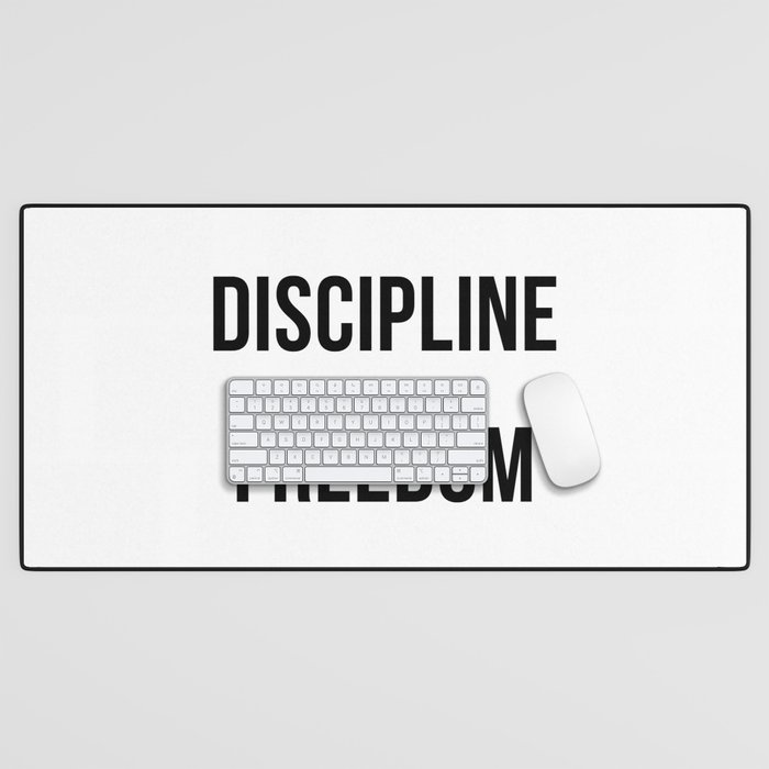 Discipline Equals Freedom Desk Mat