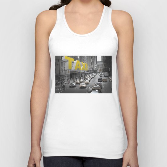 New York Taxi in the air Unisex Tank Top