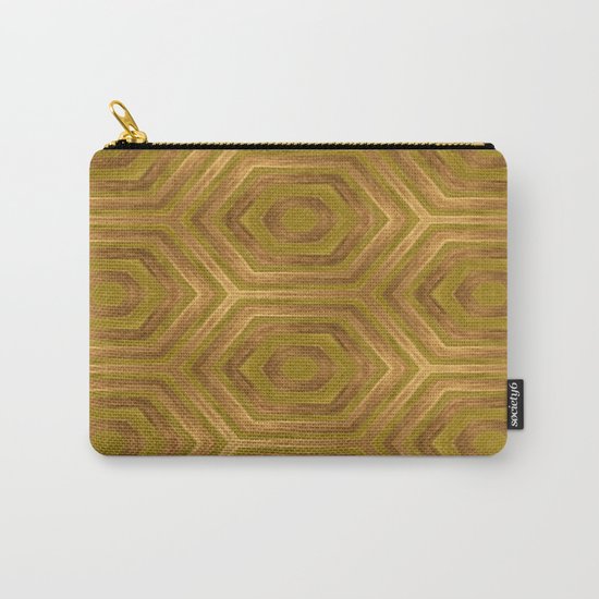 Golden - Cooper Geometric Abstract Carry-All Pouch