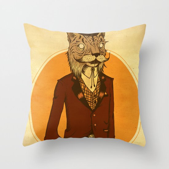 {Bosque Animal} Lince Throw Pillow