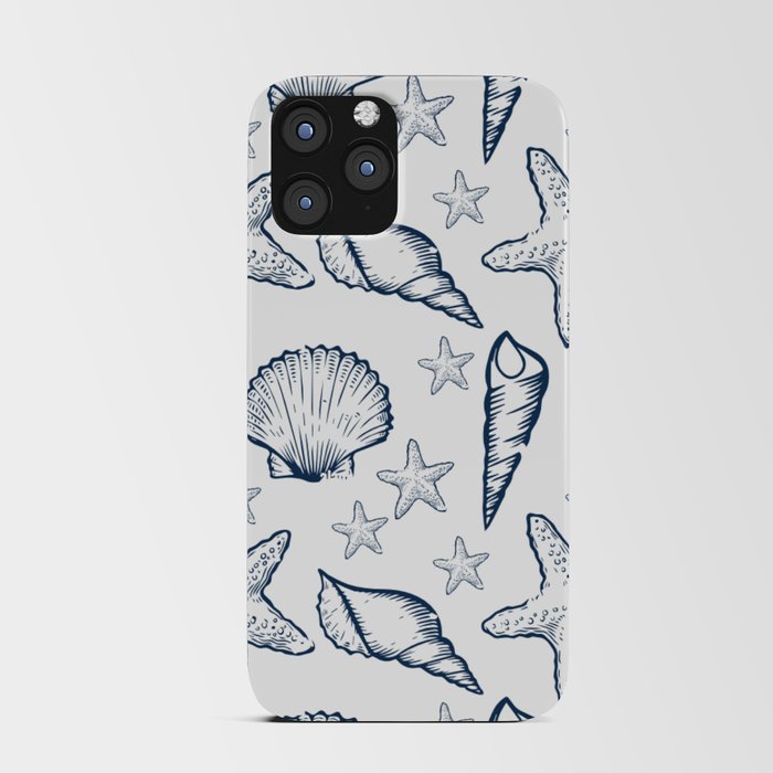 Clams and Shells Pattern - A day at the beach iPhone Card Case