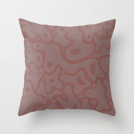 Neutral pink blob pattern Throw Pillow