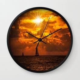 WONDERFUL SUMMER BEACH ISLAND SUN Wall Clock | Vacation, Beachisland, Love, Beach, Sunrise, Ocean, Sunlight, Exotic, Holidays, Sun 