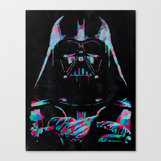 Neon Vader Canvas Print