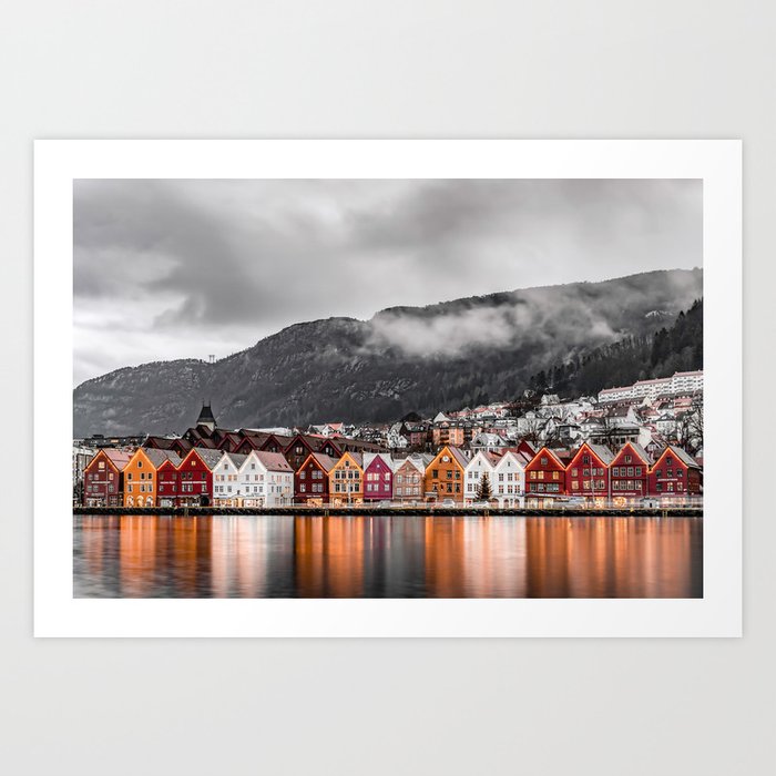 Mountain Lake Norway Art Print