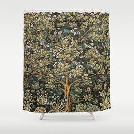 William Morris Tree Of Life, Morris floral, No 4. Shower Curtain