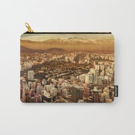 Santiago de Chile Aerial View from San Cristobal Hill Carry-All Pouch | Beautiful, Postal, Shop, Landmark, Travel, Cerrosancristobal, Scene, Aerialview, Buy, Onsale 