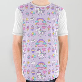 Unicorn Party All Over Graphic Tee