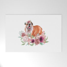 Watercolor Dog Painting Welcome Mat