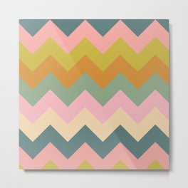 Zigzag pattern Metal Print | Graphicdesign, Mixedcolors, Wiggly, Subtle, Fun, Fresh, Colorful, Cool, Pastel, Artistic 
