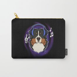 Bernese Mountain Dog I Music Lover I DJ Headphones Carry-All Pouch