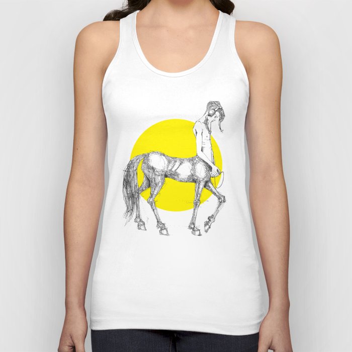 Young centaur with headphones and mp3 player Tank Top