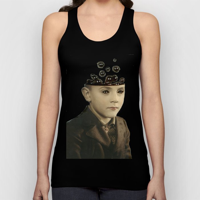 Fur Brains - Hand Painted Vintage Photography Tank Top