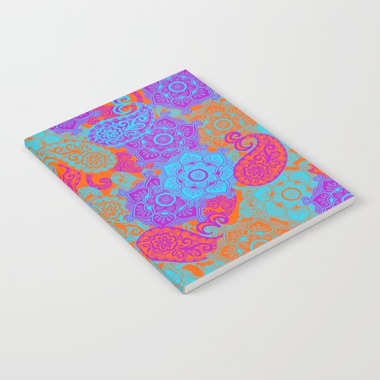 vibrant paisley Notebook