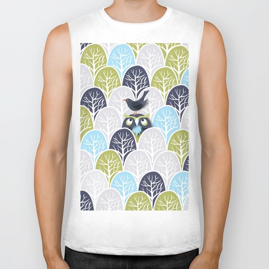 Forest Owl No. 2 Biker Tank