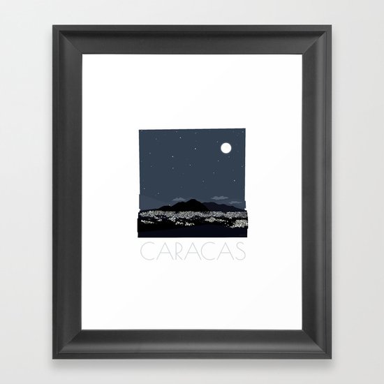 Caracas City at Night by Friztin Framed Art Print