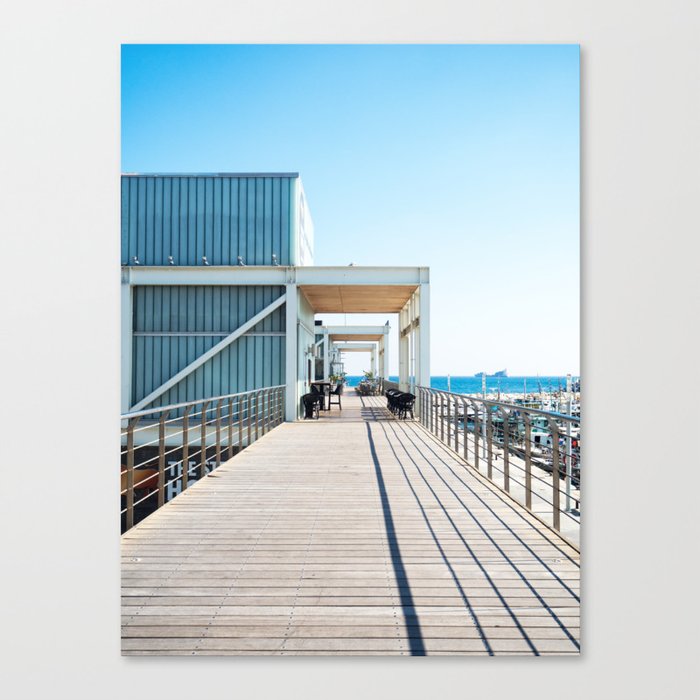 Port Limassol Travel Symetry Photography Canvas Print