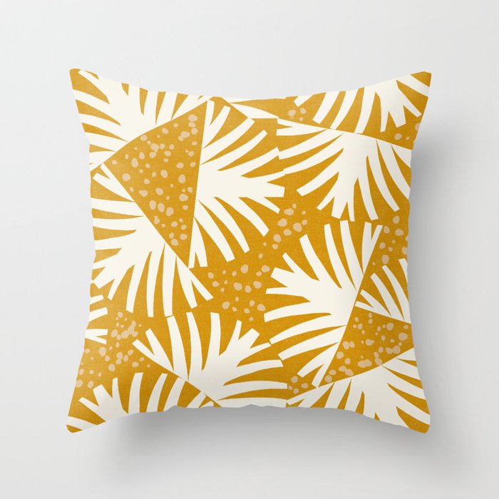Fanfare Boho Geometric Yellow Throw Pillow
