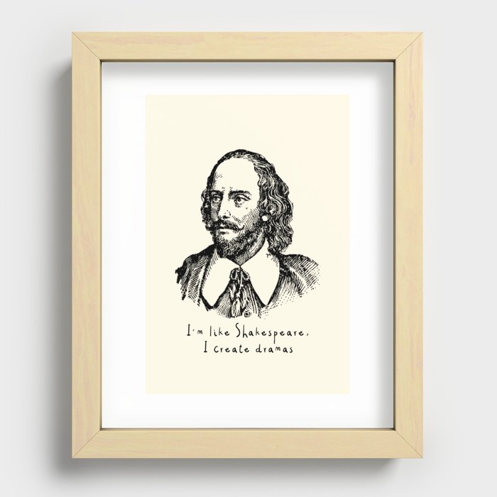 Billy Shakes Recessed Framed Print