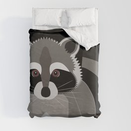 Raccoon in the Night Duvet Cover