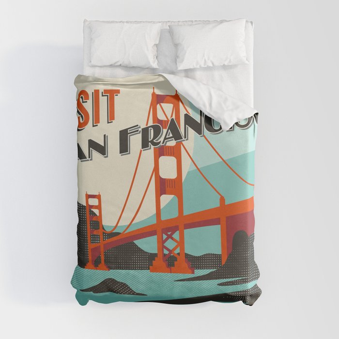 Visit San Francisco Duvet Cover