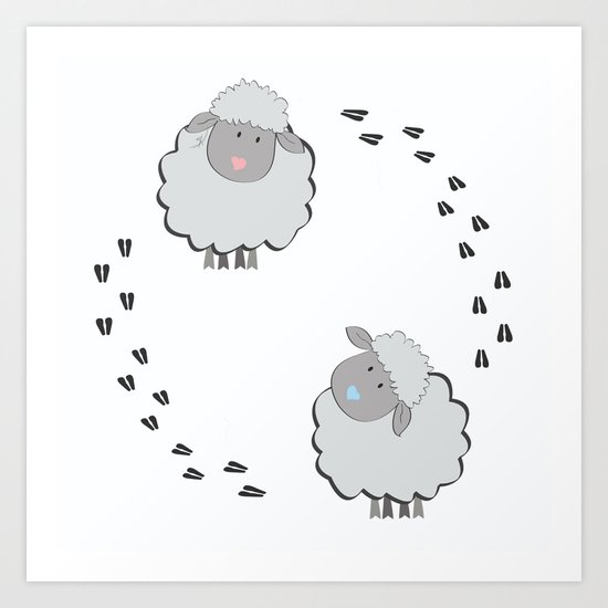 Cute Couple Art Print