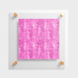 Glam Hot Pink Diamond Shimmer Glitter Floating Acrylic Print