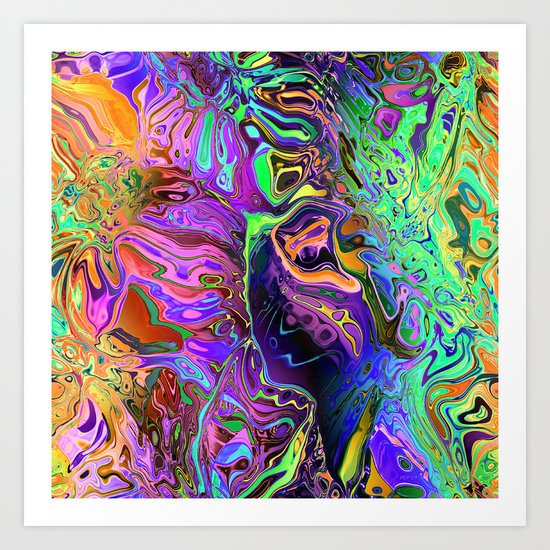 Reflective Colors Abstract Art Print