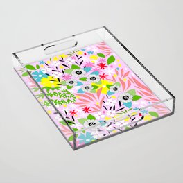 Maximalist Spring Floral Acrylic Tray