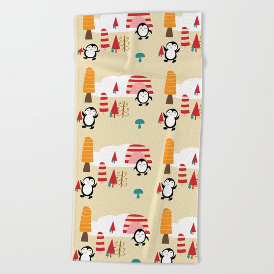 Oriana Penguin Beach Towel