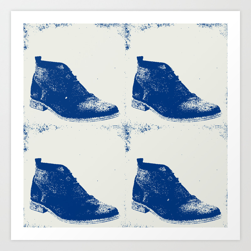 Delft Blue Suede Shoes Art Print By Mrandmrs Society6