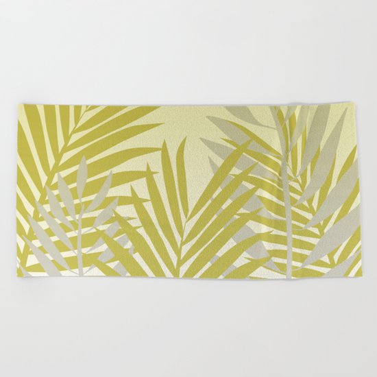 TROPICAL PALM LEAVES 2 Beach Towel